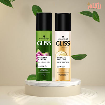 اسپری دوفاز مو گلیس زرد و سبز